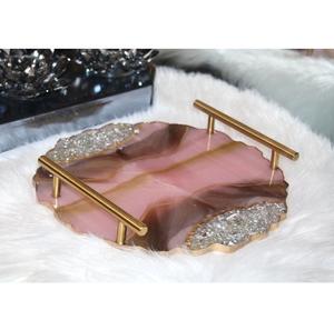 Bandeja de servicio de resina epoxi de diseño moderno artesanal - Product Image 6