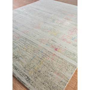 Uvenuti Ivory Hand Knotted Wool Bamboo Silk Rug Abstract Pattern for Home <b>Hallway</b> Living Room Rectangle Shape (1615) for Teens - Product Image 2