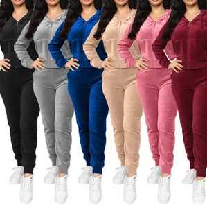 Survêtements pour femmes au design optimal, en molleton doux et respirant, avec capuche et pantalon de jogging, haute qualité, en molleton doux 2026 pour la gym - Product Image 6