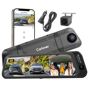 Caméra embarquée 4K UHD 3 canaux 3 objectifs avec caméras avant/arrière, WiFi, vision nocturne supérieure, surveillance de stationnement 24h/24, <span class=keywords><strong>écran</strong></span> tactile IPS et <span class=keywords><strong>enregistreur</strong></span> vidéo - Product Image 2