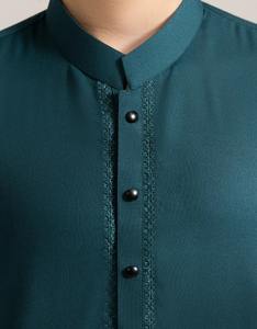 Shalwar Kameez traditionnel brodé élégant pour garçons d'hiver pour les fêtes festives - Vêtement respirant de haute qualité - Product Image 3