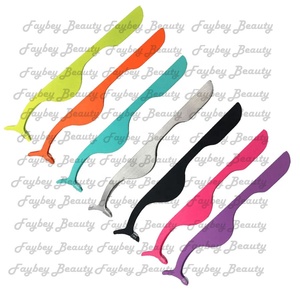 Pince à faux cils en acier inoxydable de marque privée Applicateur de cils Logo personnalisé et applicateur de cils de couleur - Product Image 6