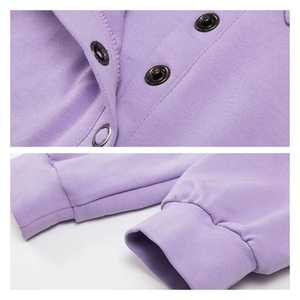 Logo personnalisé de haute qualité en coton à manches longues avec fermeture éclair blanc haut court sweat à capuche pour femme pour vêtements de sport décontracté uni - Product Image 6