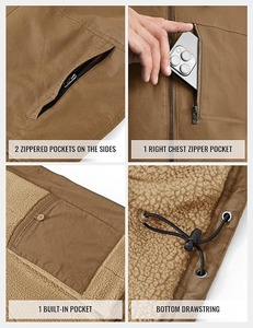 2025 New High Quality <b>Men's</b> Breathable Winter Cotton <b>Fleece</b> <b>Vest</b> Casual OEM Outwear Warm Sleeveless Jackets for Outer Wear - Product Image 5