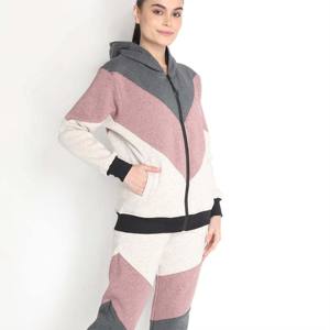 Ensemble de survêtement à fermeture éclair pour femme à taille haute Vêtements de sport deux pièces légers avec veste à fermeture éclair complète et pantalon de jogging confortable - Product Image 5