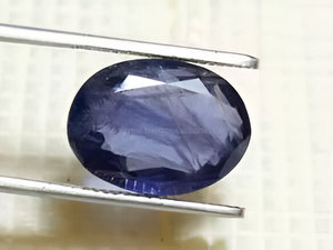 Piedra preciosa de iolita facetada brillante Piedra de iolita semipreciosa Forma ovalada de iolita suelta para hacer joyas - Product Image 2