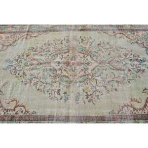 พรมทอสไตล์ตุรกีวินเทจขนสัตว์5.7 X 9.1ft เรียบมีลวดลายปะต่อสำหรับตกแต่งห้องนั่งเล่น - Product Image 5