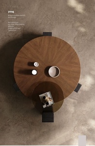 Ensemble <span class=keywords><strong>de</strong></span> table basse <span class=keywords><strong>de</strong></span> salon <span class=keywords><strong>de</strong></span> luxe italien, style moderne, style antique, design minimaliste haut <span class=keywords><strong>de</strong></span> gamme pour les petits espaces domestiques - Product Image 5