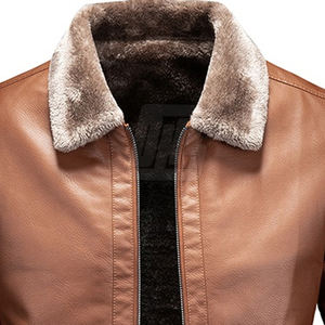 Chaqueta de Piel de Oveja para Hombre, Chaqueta de Cuero de Primera Calidad para Invierno, Uso Casual y al Aire Libre - Product Image 4