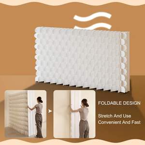 Paravent de séparation de pièce pliable et rétractable, panneau en papier épaissi, écran pour la séparation de pièce, décoration moderne - Product Image 3