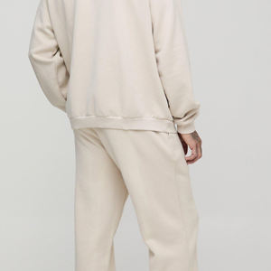 ชุดเซ็ตเสื้อฮู้ดและกางเกงวอร์มแบบสวมหัวสำหรับฤดูหนาว รุ่นใหม่ล่าสุด ทรงหลวม สไตล์เรียบง่าย สำหรับผู้ชาย ไซส์ใหญ่พิเศษ รับสั่งทำ - Product Image 3