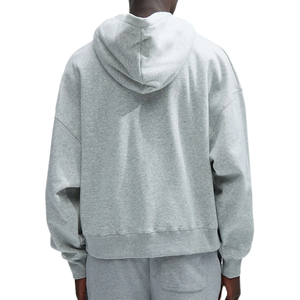 Jersey personalizado con capucha para hombre, sudadera gruesa con cremallera completa, sudaderas recortadas con hombros caídos, patrón sólido para la temporada de otoño ODM - Product Image 5