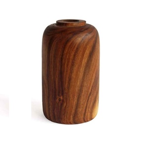 Florero de madera texturizada - Product Image 3