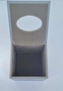 Caja de pañuelos rectangular de cuero PU con almacenamiento remoto Producto de archivo de oficina para el hogar - Product Image 2