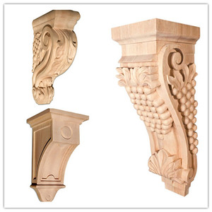 Corbeau d'îlot de cuisine en bois massif Supports décoratifs en bois sculptés sur mesure pour cuisine classique Design d'intérieur corbeau sculpté - Product Image 3