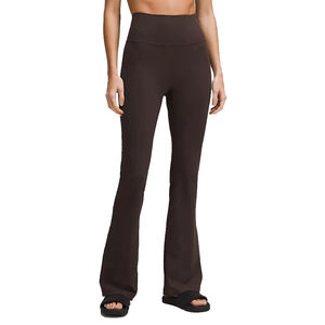 Leggings de yoga taille haute solides, style 2024, pour femmes, jambes évasées, respirants, légers, coupe-vent, pour la salle de sport, le fitness, les sports d'hiver - Product Image 6