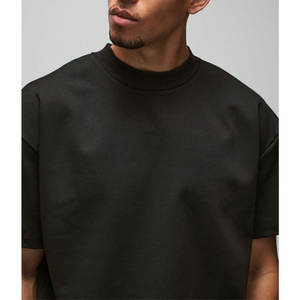 Camisetas a precio de fábrica, camiseta pesada de alta calidad para hombre, camisetas casuales transpirables de manga corta de algodón 100% - Product Image 3