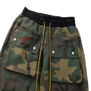 Nouveauté Pantalons pour hommes Impression de logo personnalisé Matériau en coton et polyester léger Taille moyenne devant plat droit - Product Image 4