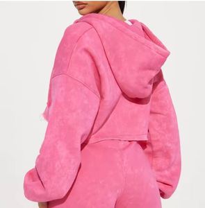 À la mode Femmes Crop Hoodie Coton Casual Wear Manches Longues Streetwear OEM Logo Personnalisé - Product Image 2