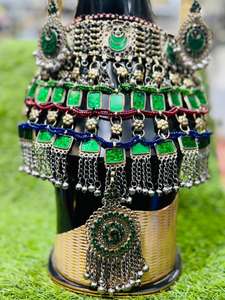 Encantador Conjunto de Joyería Tradicional Afgana de Acero Inoxidable para Mujer, Elegante para Eventos Culturales y Bodas - Product Image 3