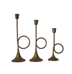 Candelabro de Metal martillado plateado moderno, decoración de mesa de comedor para el hogar, tarro de vela de hierro a bajo precio y linternas - Product Image 2