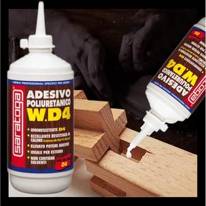 Adhesivo de Poliuretano de un Solo Componente Saratoga W.D4, sin Solventes, para Madera, Resistente a Altas Temperaturas y al Agua, Pegamento Líquido - Product Image 3
