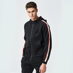 Chándales bordados personalizados Slim Fit algodón hombres sudaderas con capucha sudadera chándal para hombre - Product Image 4