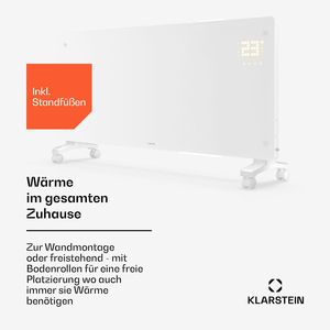 Radiateur Convecteur Mural Portable 3000W avec Minuteur 7 Jours IP24 pour Pièces jusqu'à 30 m² 9,45 kg Blanc - Product Image 5