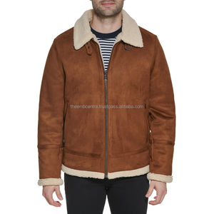 OEM Service Custom Made Logo Hombres Chaqueta de cuero genuino Uso de invierno Cremallera Hombres Chaqueta de cuero de moda para hombres - Product Image 1