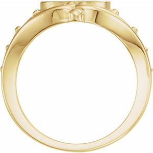 Stainless Steel Fashion <b>Ring</b> with Oval Leaf Design 18K Gold Plated Trendy Inlay Setting Gift Jewelry - Product Image 2