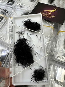 Extensions de cils volume pré-faits 6D M Curl 0.07mm, éventails faits main, base pointue, en PBT coréen, vente en gros OEM - Product Image 5