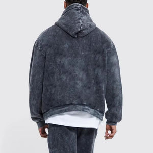 Personnalisez le sweat-shirt à capuche à épaules tombantes, de grande taille, avec délavage vintage, pour hommes et femmes Fabricant de sweat à capuche - Product Image 5