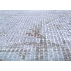 Tapis en laine vintage 9x12 gris et noir, noué à la main, motif médaillon rectangulaire abstrait pour entrée et couloir - Pae-1567 - Product Image 3