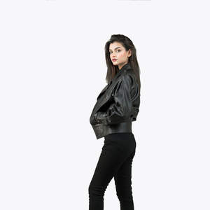 Blouson de moto en cuir unisexe 100 % respirant à manches longues avec fermeture éclair, personnalisable, grande taille, automne, vente en gros - Product Image 3