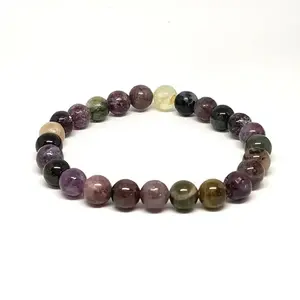 Premium Quality Elastic Multicolor <b>Tourmaline</b> Faceted <b>Bracelet</b> Beautifully Polished Gemstone Semi-Precious Stone Crafts - Product Image 3