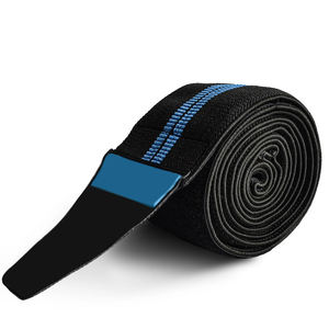 Rodilleras de silicona para entrenamiento de gimnasio negro y azul profesional para ejercicio físico de levantamiento de pesas - Product Image 3