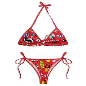 Ensemble deux pièces de maillot de bain bikini pour femme, triangle uni, sexy, dos nu, respirant, séchage rapide, idéal pour l'été – Vente en gros - Product Image 5