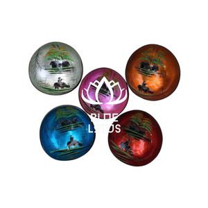 Cuenco de cáscara de coco para uso doméstico, cocina y restaurante, vajilla elegante y elección ecológica, elección sostenible, Loto Azul - Product Image 1