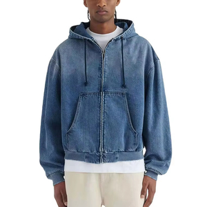 เสื้อฮู้ดซิปผ้าฟลีซคอตตอน 100% คุณภาพสูงสั่งทำพิเศษสำหรับผู้ชาย แจ็คเก็ตฤดูหนาวทรงโอเวอร์ไซส์แบบซักแล้ว สวมใส่สบาย เป็นมิตรกับสิ่งแวดล้อม ระบายอากาศได้ดี - Product Image 1