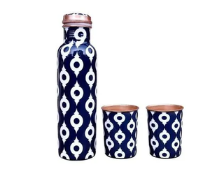 Bouteille d'eau en cuivre personnalisée, fabriquée à la main, 100% pure, boisson aux bienfaits ayurvédiques, parfaite - Product Image 6