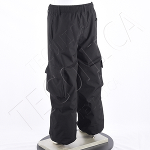 Pantalones de esquí con aislamiento holgados de pierna ancha de poliéster tejido ligero a la moda, pantalones de nieve de carga impermeables de tela impermeable Unisex - Product Image 3