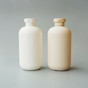 Bouteille cosmétique en plastique HDPE de 500ml conçue sur mesure sérigraphiée de forme ovale pour l'emballage de shampooing et de lotion après-shampooing - Product Image 6