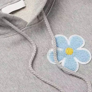 เสื้อฮู้ดปักลายแบบสวมหัวเสื้อมีฮู้ดผ้าธรรมดาสีพื้นลำลองขนาดพลัสไซส์ออกแบบได้ตามต้องการ - Product Image 5