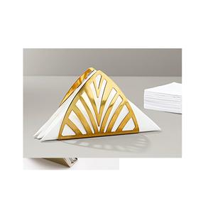 Top tendance Ventes d'usine porte-serviettes en métal doré Table de mariage décoratif brillant porte-serviettes en métal poli - Product Image 3