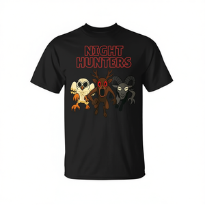 Fantastica maglietta da gamer Night Hunters 3 Animali nella foresta Prodotto promozionale - Product Image 2