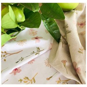 Medio blanco pequeños brotes serigrafía 100% algodón orgánico GOTS certificado que absorbe la humedad limpieza del hogar utensilio de cocina - Product Image 2