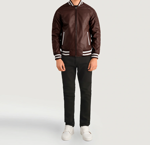 Veste universitaire durable en satin avec broderie et options de conception personnalisée Veste de baseball universitaire pour hommes - Product Image 3