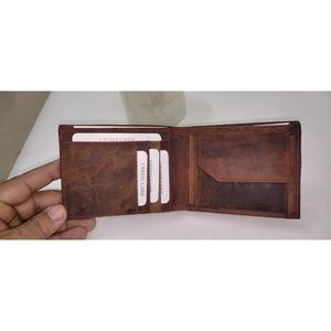 Portefeuille pour homme en cuir de mouton véritable, logo personnalisé imprimé, 100% résistant à l'eau, broderie et décoration de lettres, exportations - Product Image 4