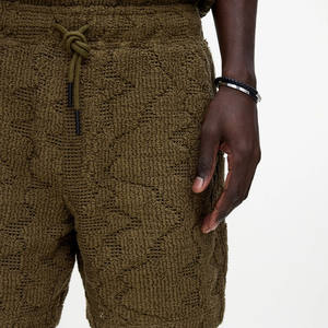 Short en coton personnalisé décontracté pour hommes, motif solide, nouvelle qualité, poids lourd, éponge française, cordon de serrage moyen, respirant 100% coton - Product Image 3