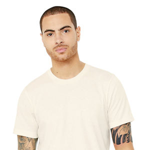 เสื้อยืด Heather Natural Unisex CVC: ผ้าฝ้ายหวีแอร์ลูม 52% โพลีเบลนด์ 48% - Product Image 4